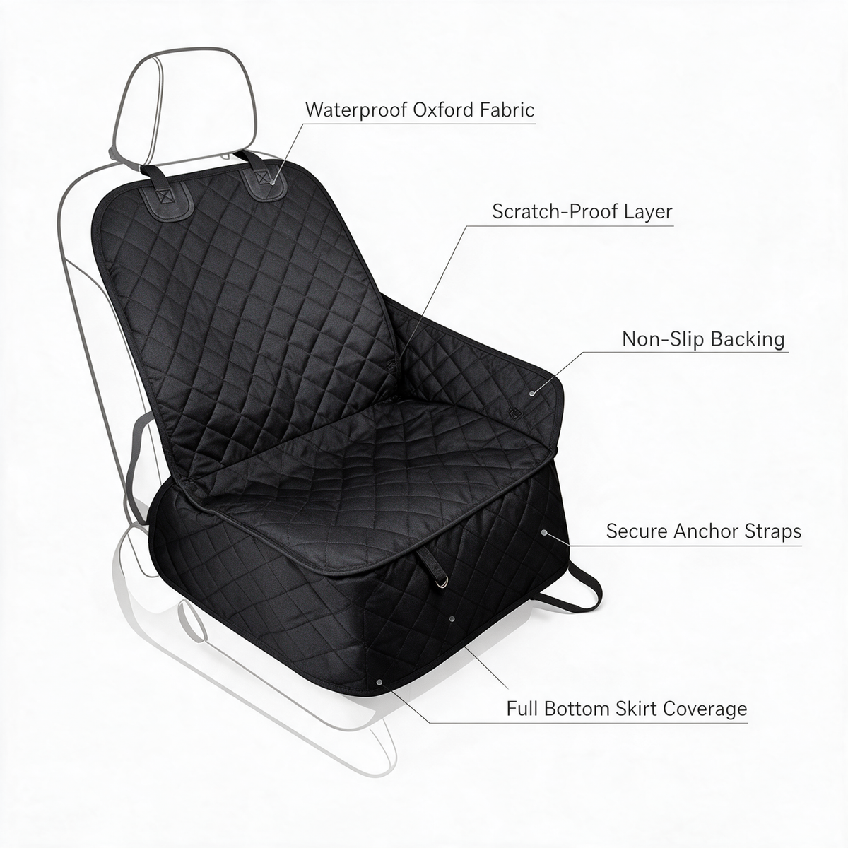Fleecy Front Seat Cover