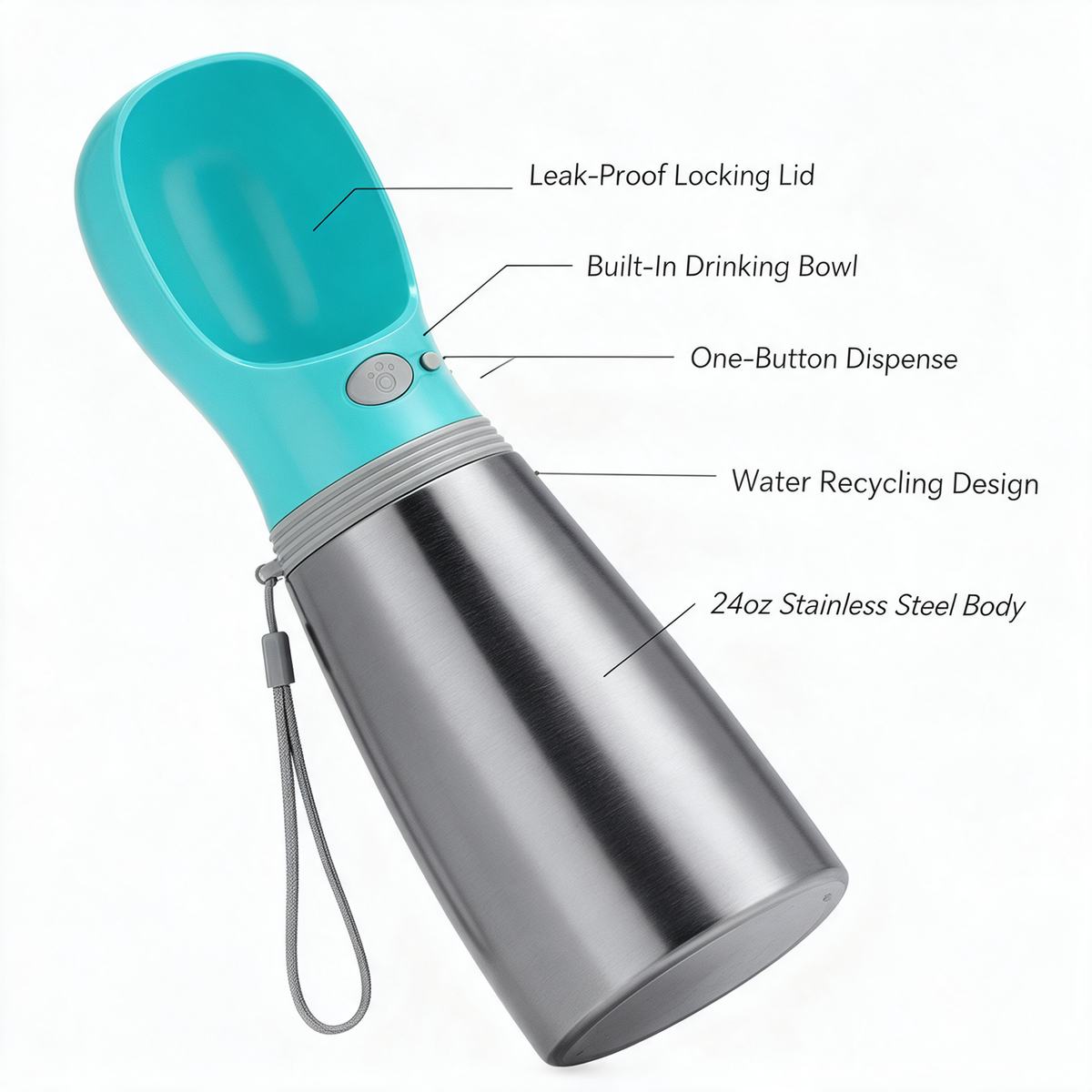 Fleecy Steel Water Bottle