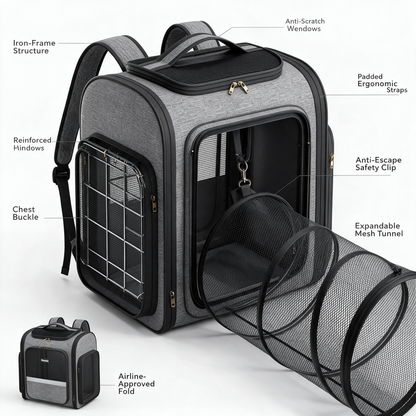 Fleecy Expandable Backpack Carrier