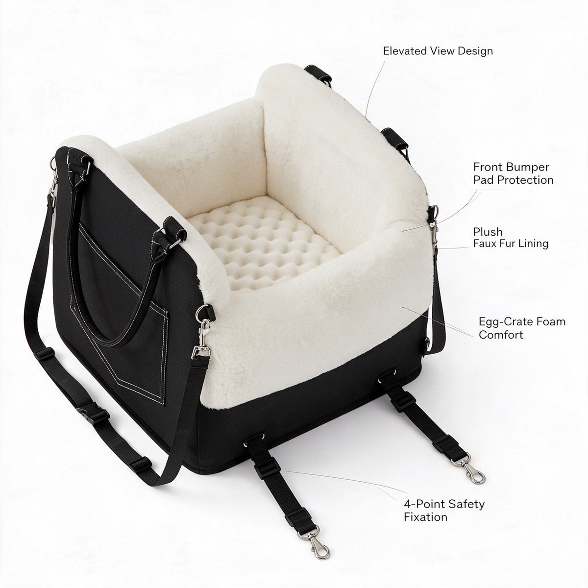 Fleecy Egg-Crate Booster Car Seat